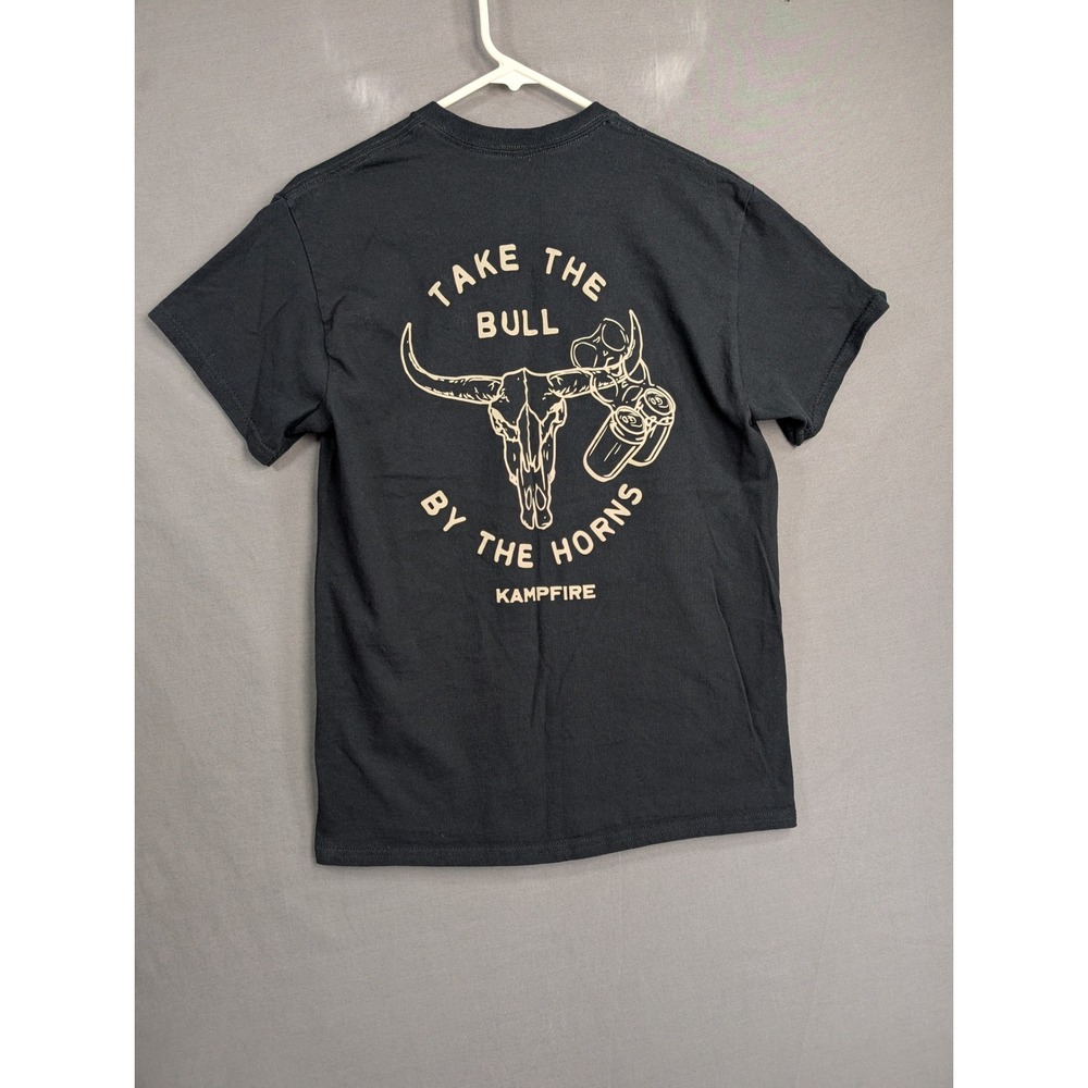 Kampfire MFG Co Take The Bull By The Horns Graphic T-Shirt Black Mens Medium
